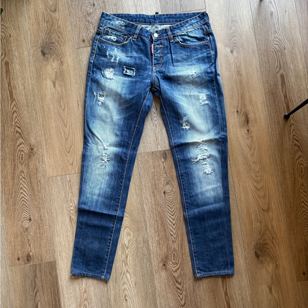 DSQUARED Distressed Blue Jeans